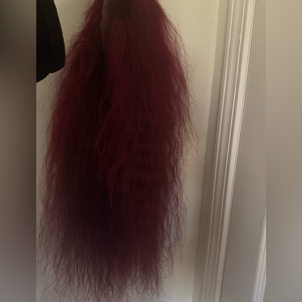Voluminous Burgundy Hair Extension